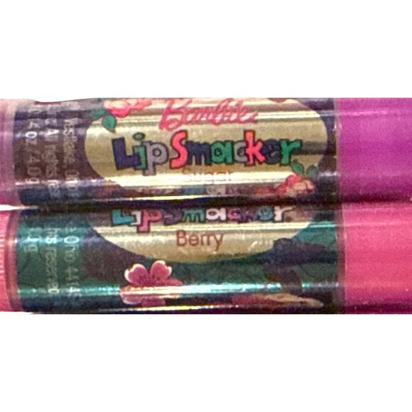 Vintg BONNE BELL Lip Smacker BARBIE #253 8pc Bubble Font BERRY & SUGAR Balms '09 - Picture 6 of 8